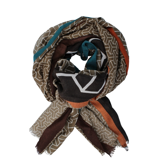 Amoa foulard ecure marron